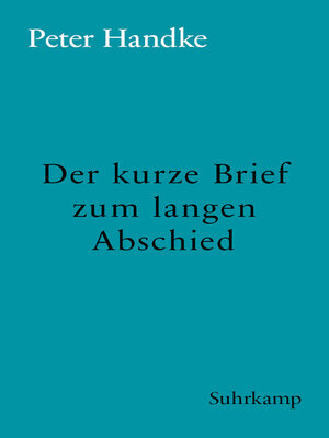 cover image of Der kurze Brief zum langen Abschied